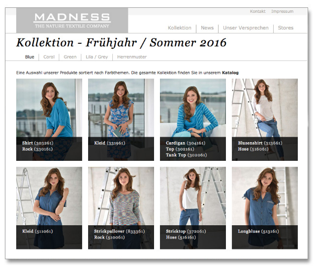 Madness Webseite